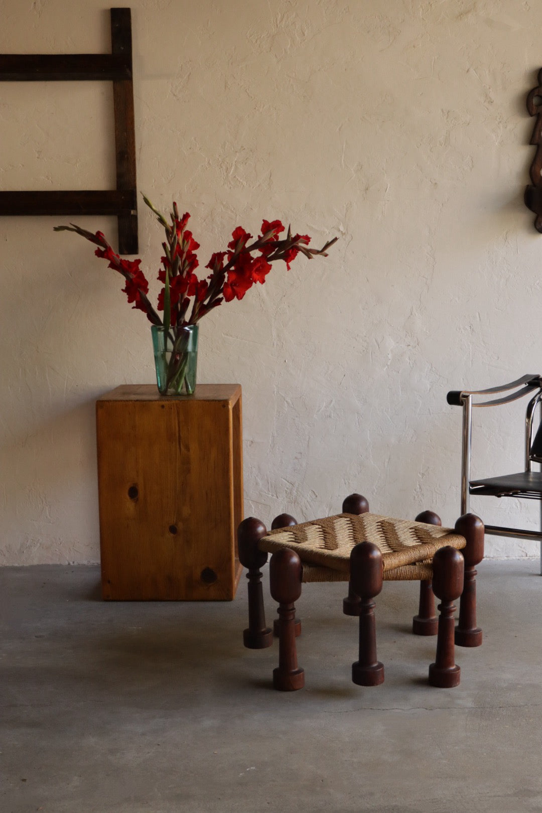 Jute & Rosewood Stacking Stools