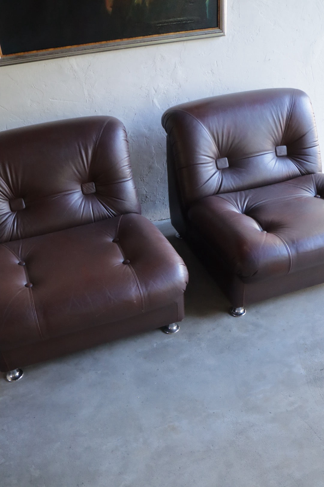 1960s Leather Chairs (pair)