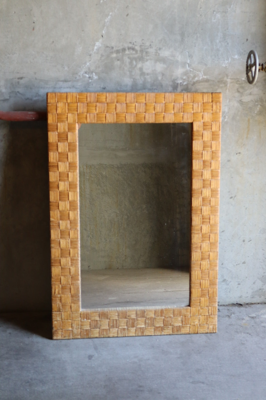 Woven Checkered Mirror