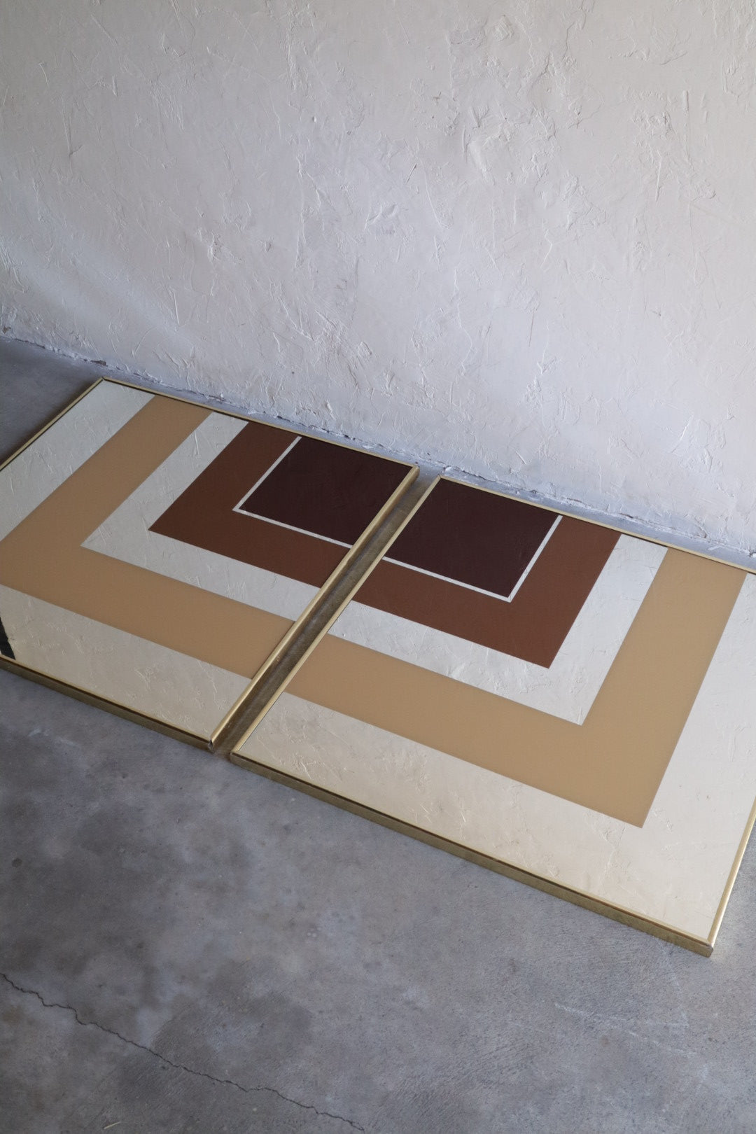 Pair of 1970s Geometric Mirrors