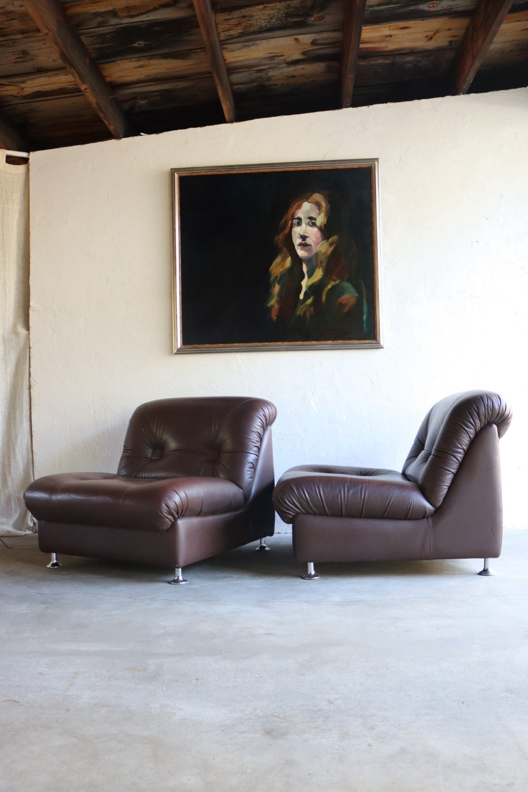 1960s Leather Chairs (pair)