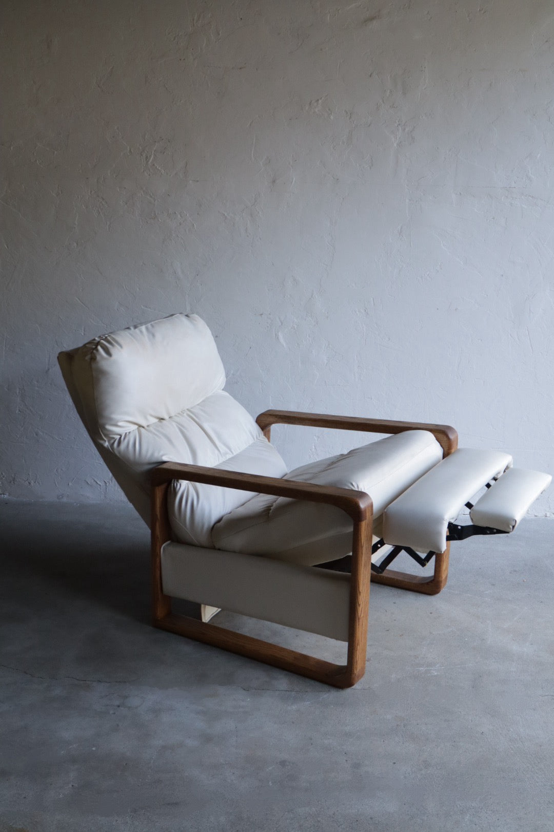 Leather & Oak Recliner