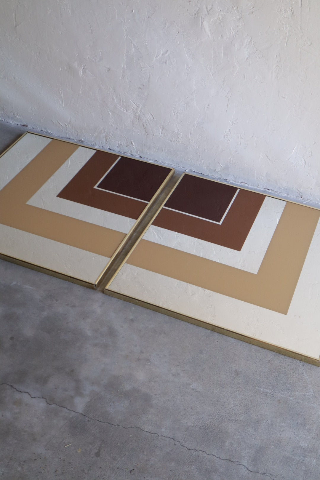 Pair of 1970s Geometric Mirrors