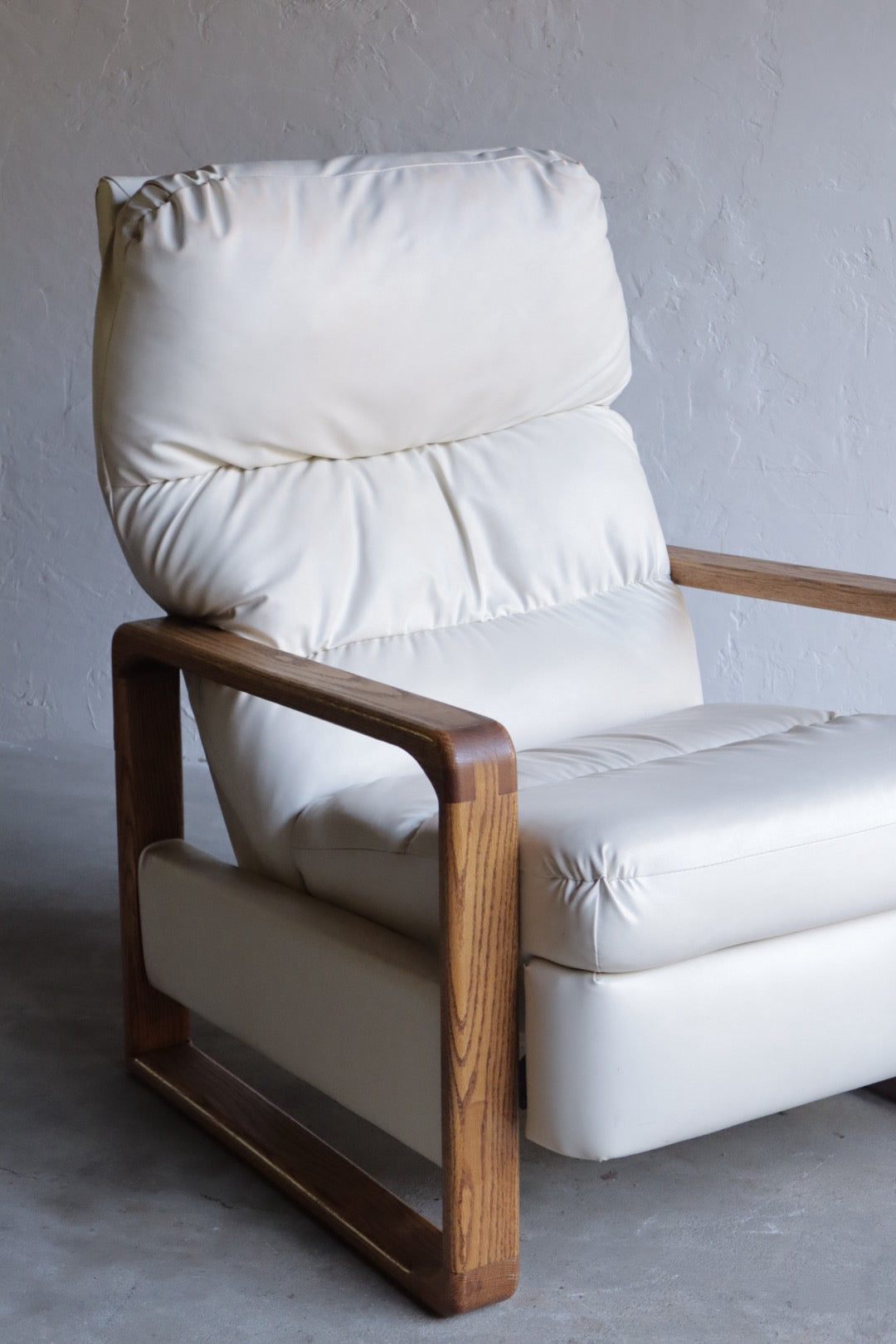 Leather & Oak Recliner