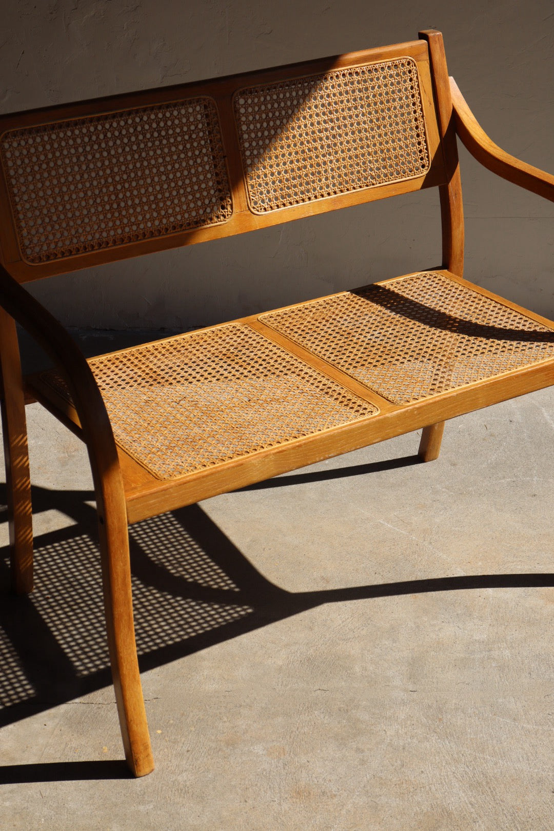 Bentwood and Cane Bench
