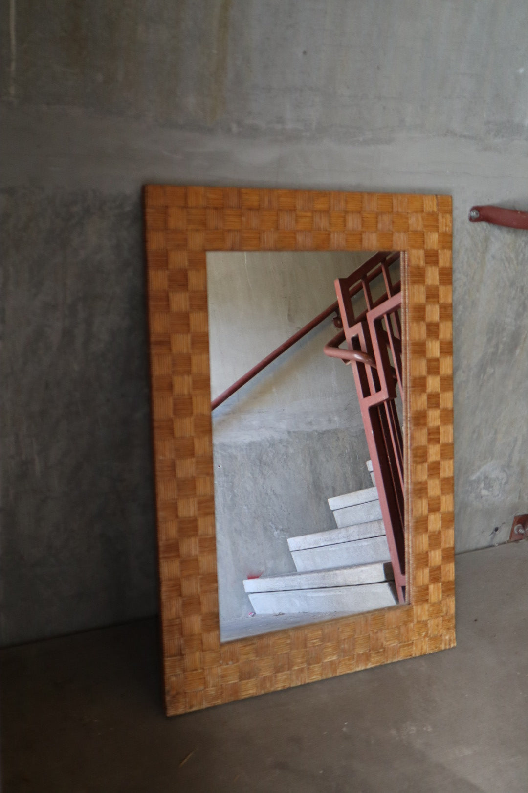 Woven Checkered Mirror