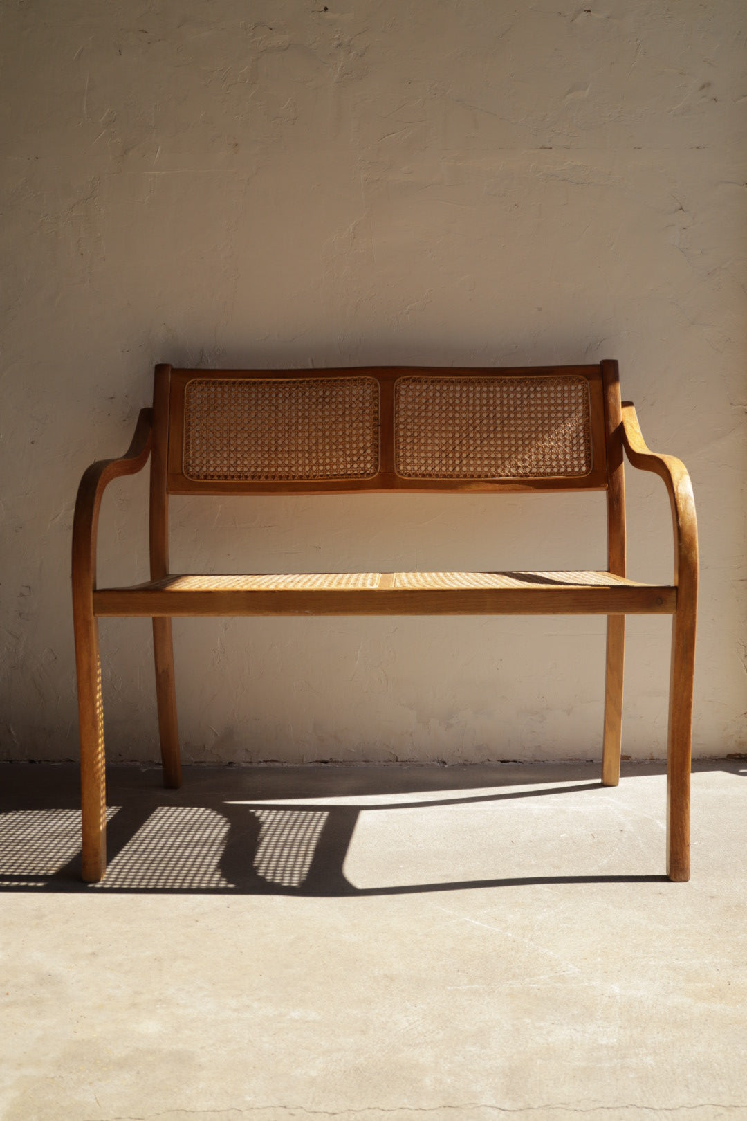 Bentwood and Cane Bench