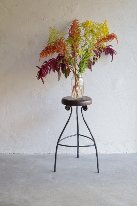Iron & Wood Stool