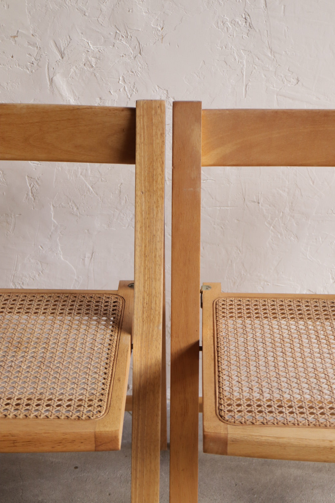 Cane & Wood Folding Chairs