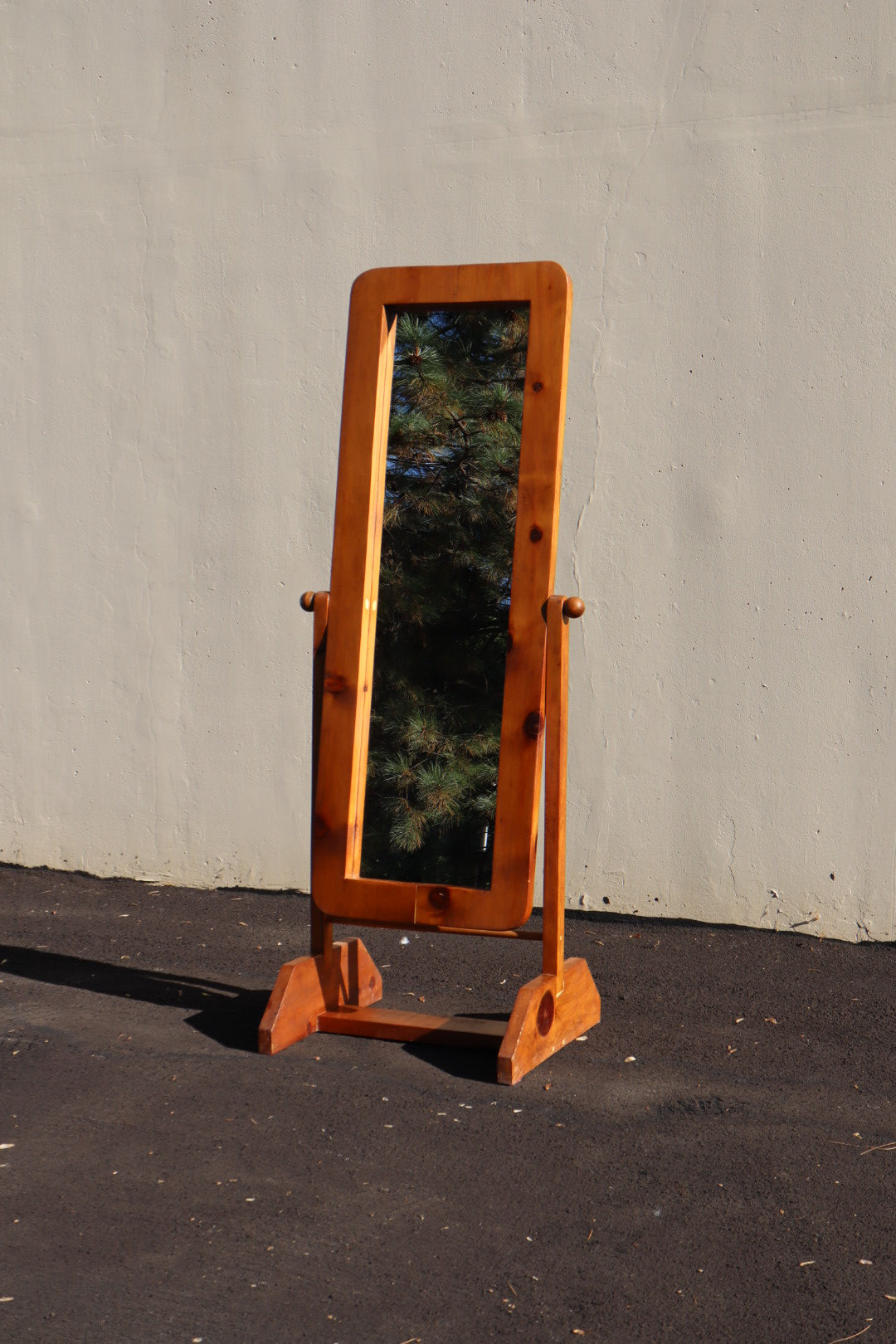 Handmade Pine Floor Mirror