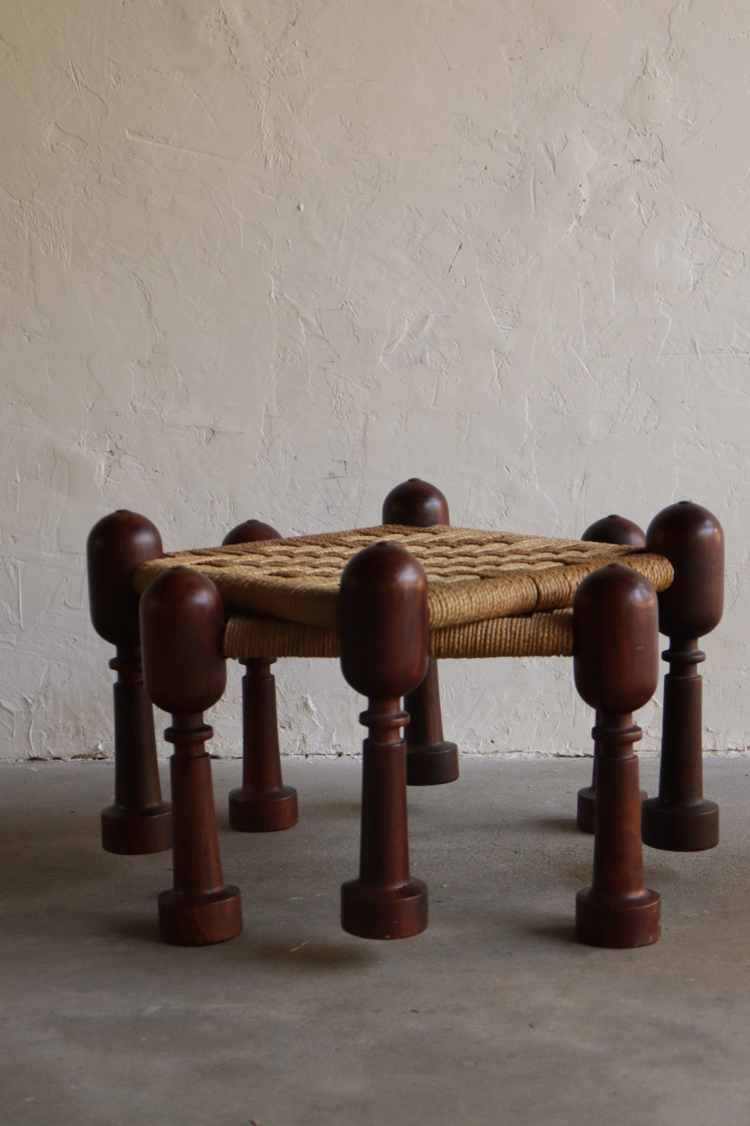 Jute & Rosewood Stacking Stools