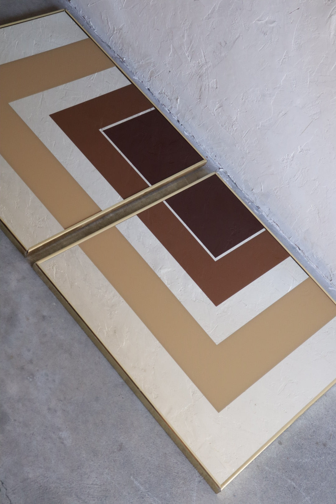 Pair of 1970s Geometric Mirrors