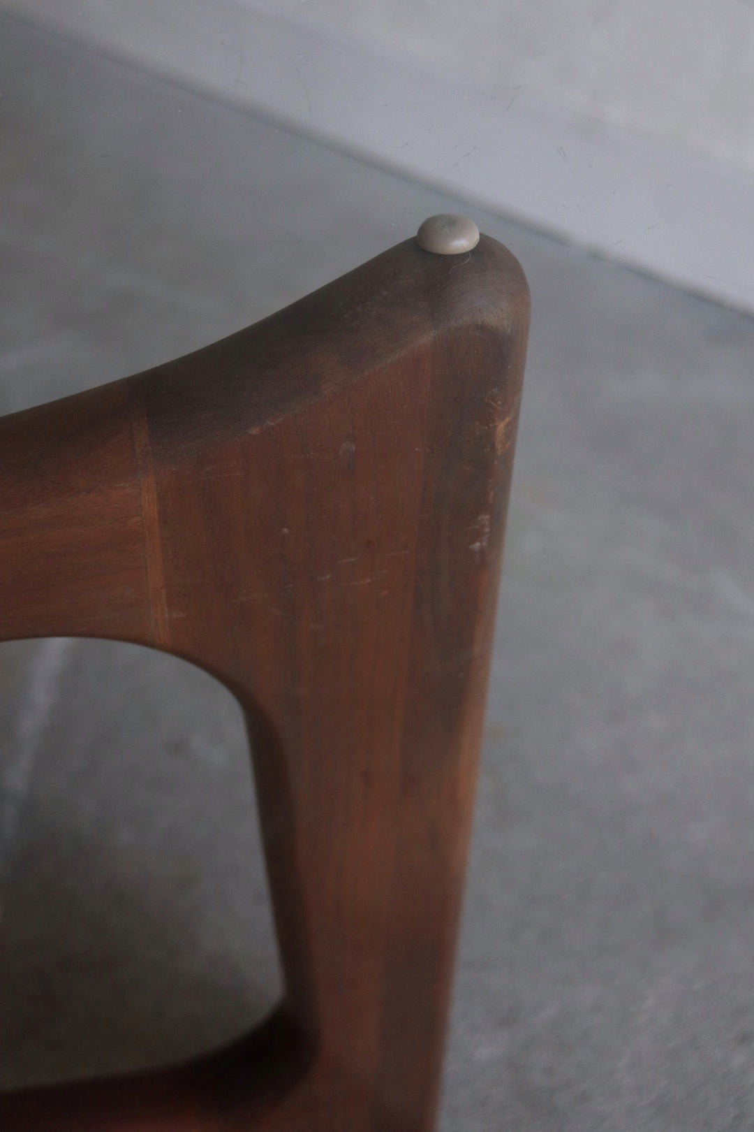 1960s Glass & Walnut Coffee Table