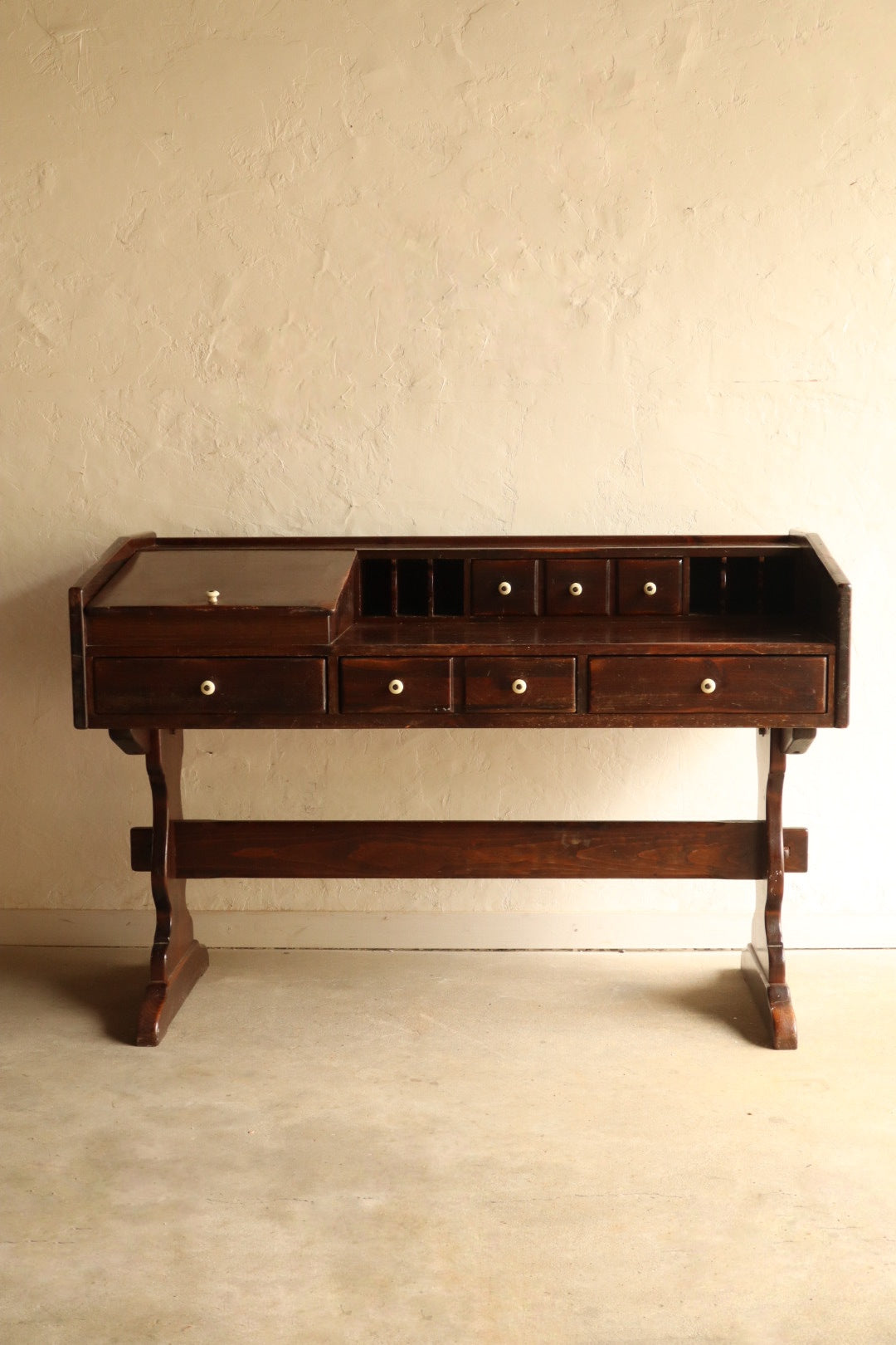 Solid Pine Trestle Desk