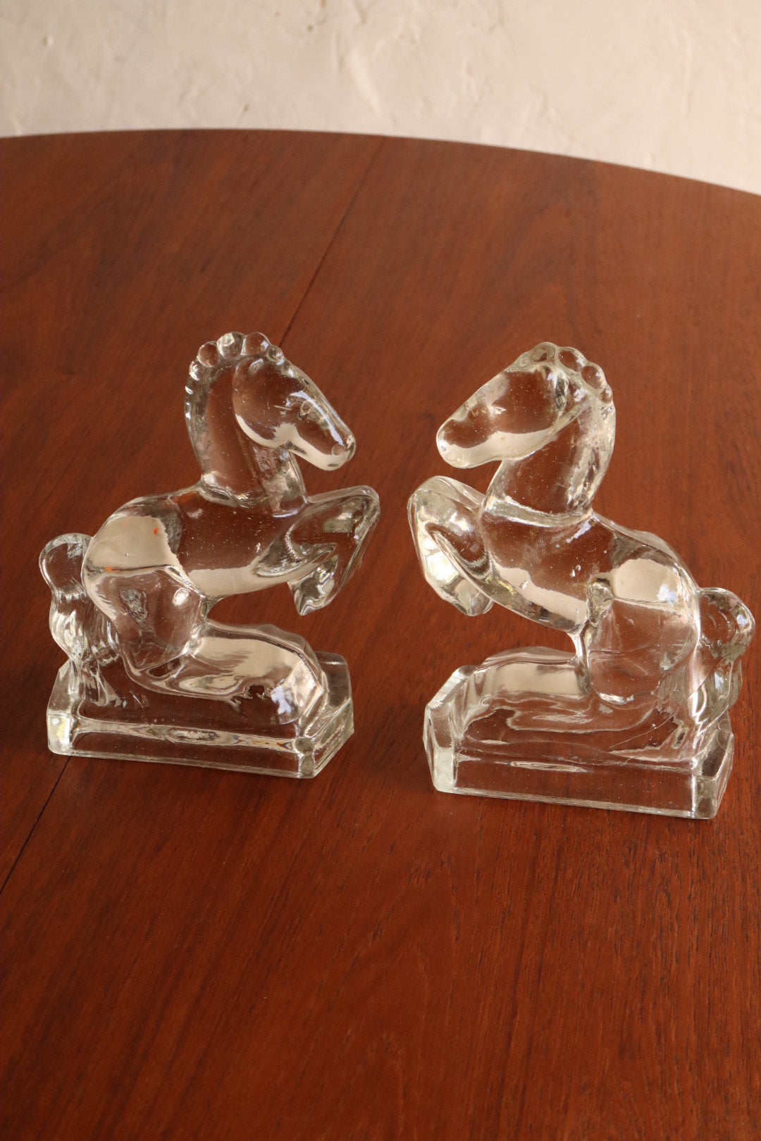 Glass Horse Bookends