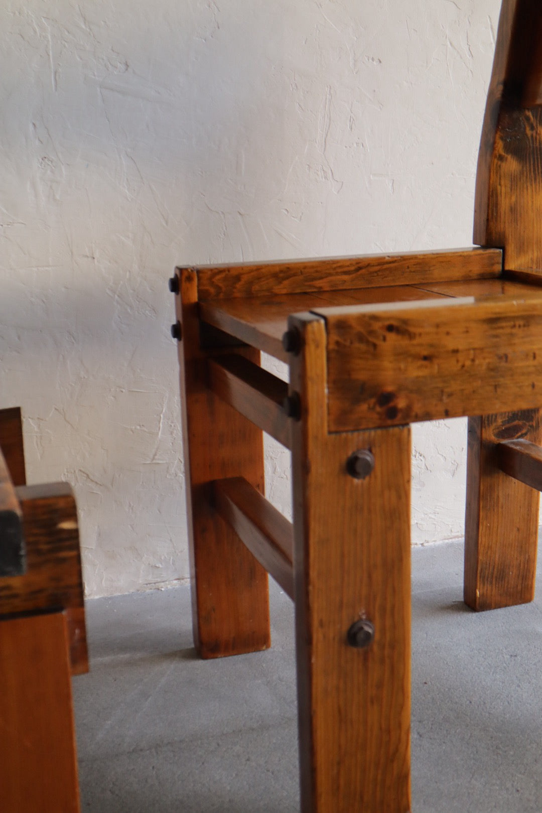 Rustic Pine Chair & Table Set