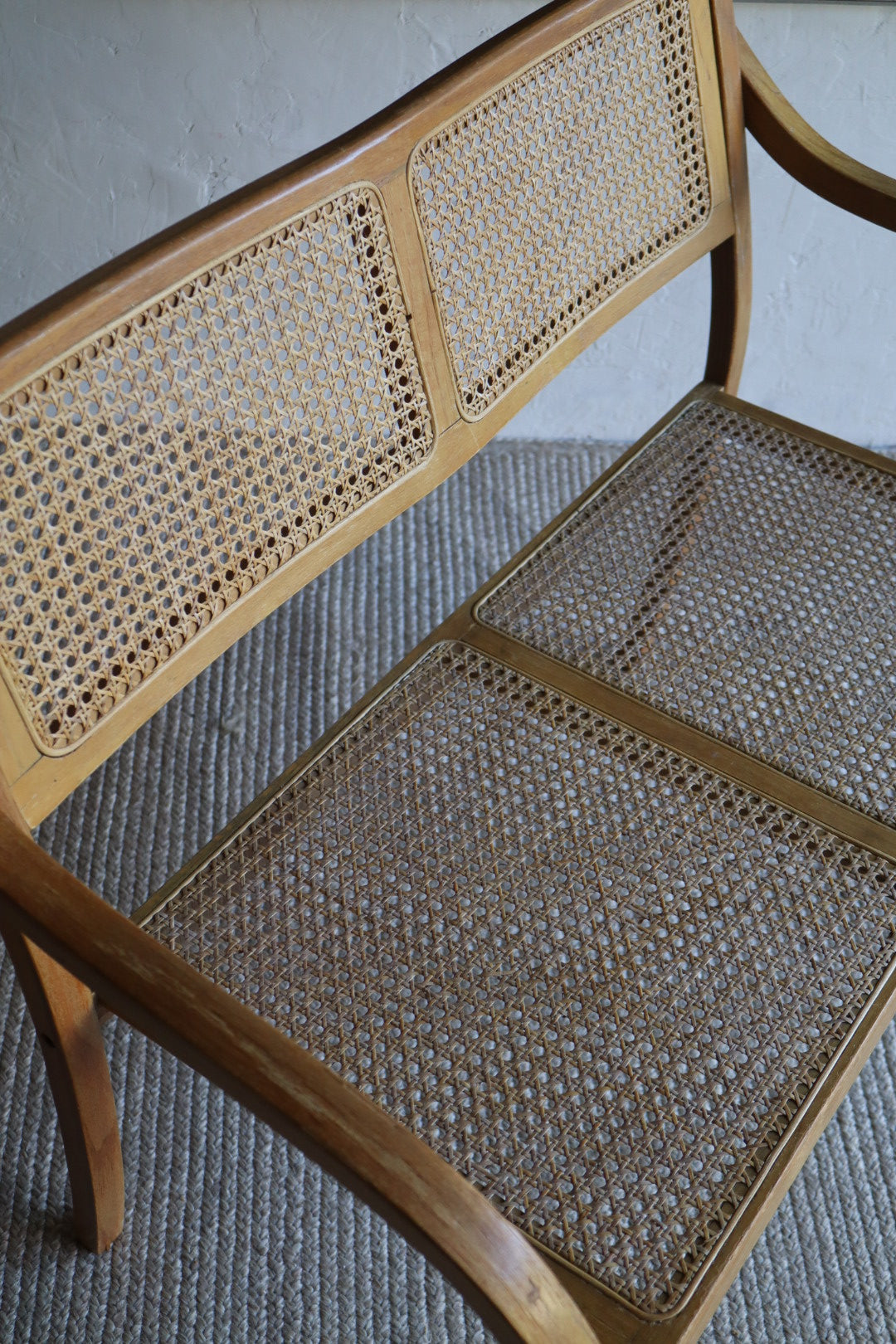 Bentwood and Cane Bench