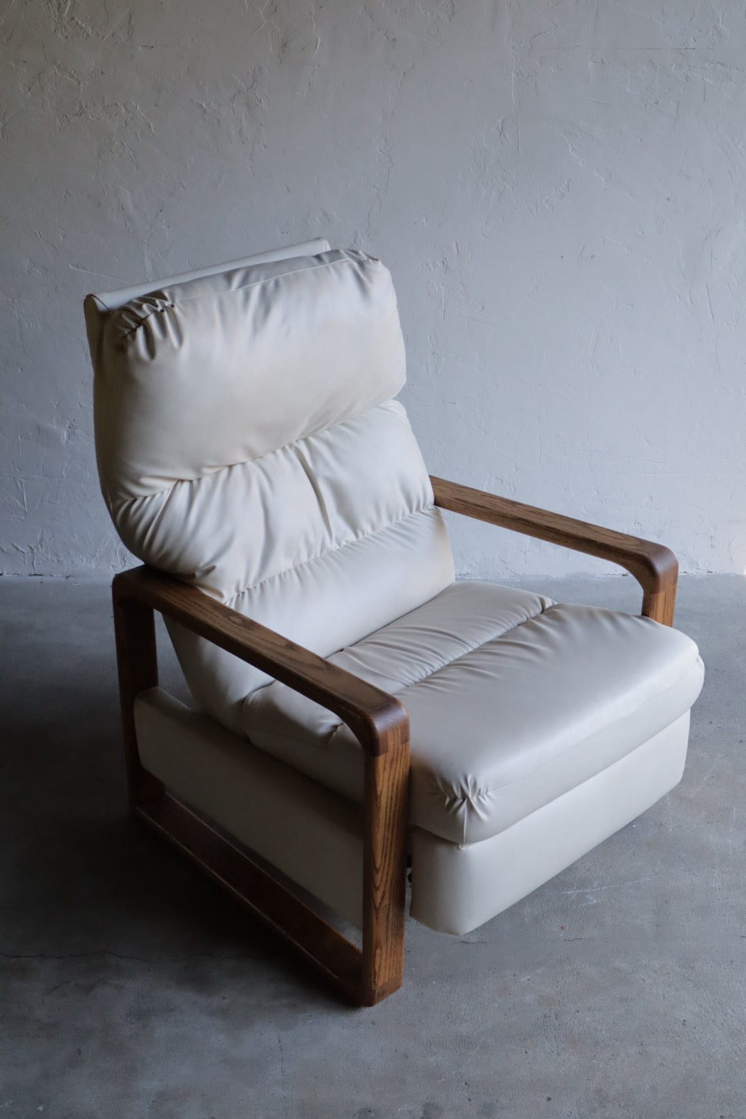 Leather & Oak Recliner