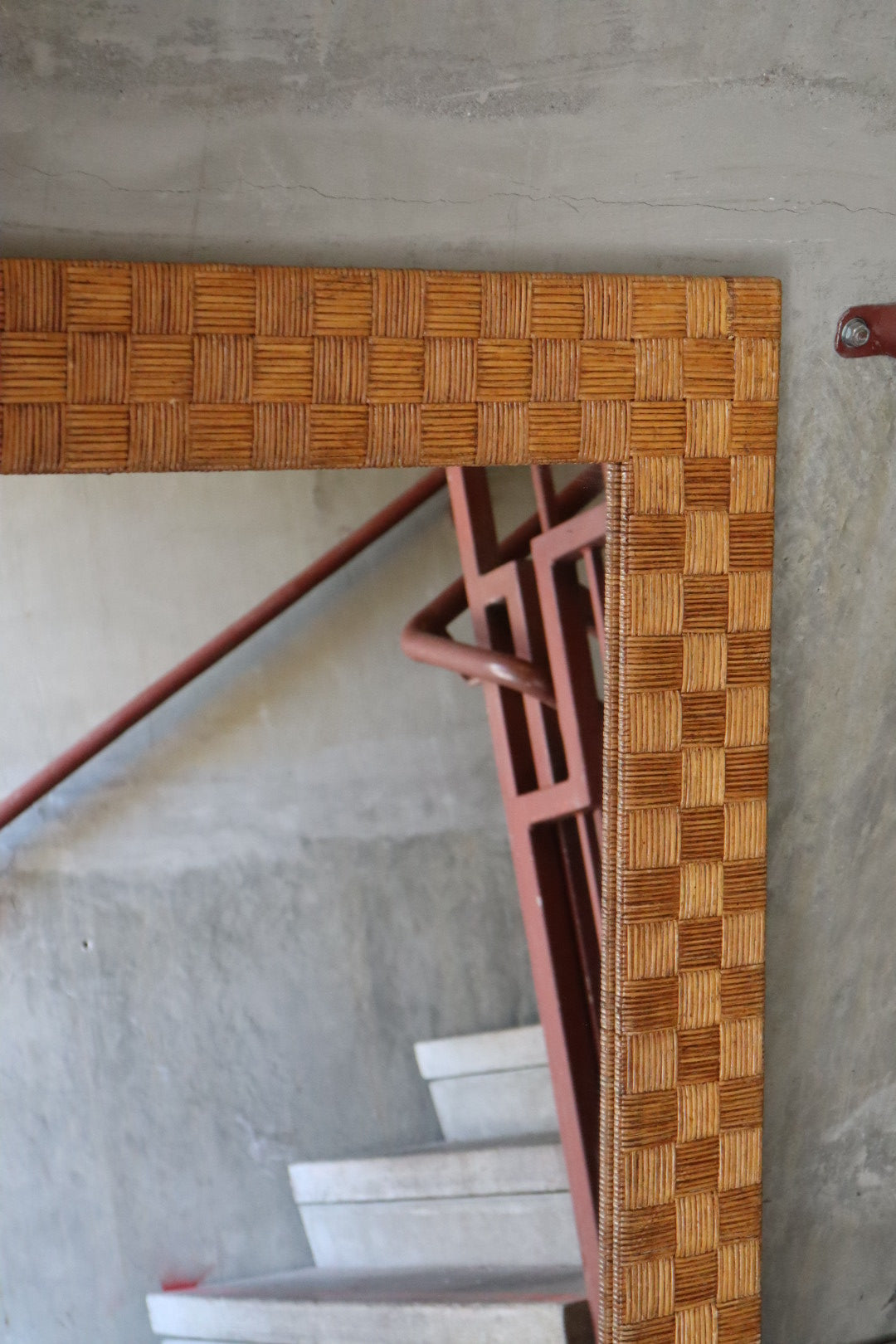 Woven Checkered Mirror
