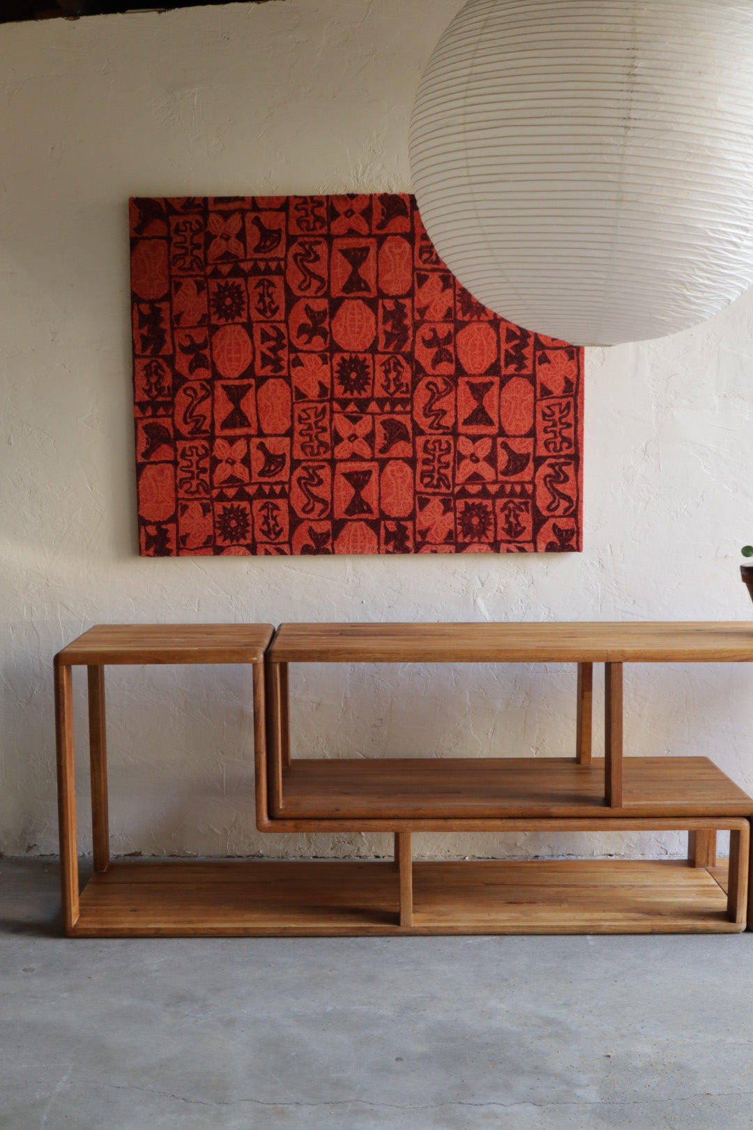 1970s 2 Piece Oak Console