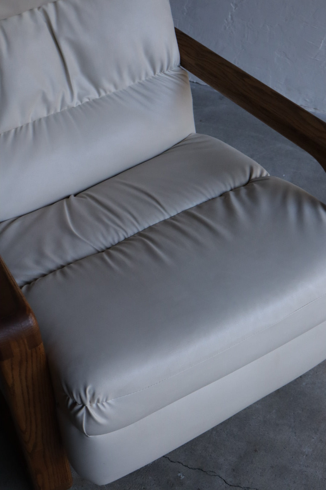 Leather & Oak Recliner