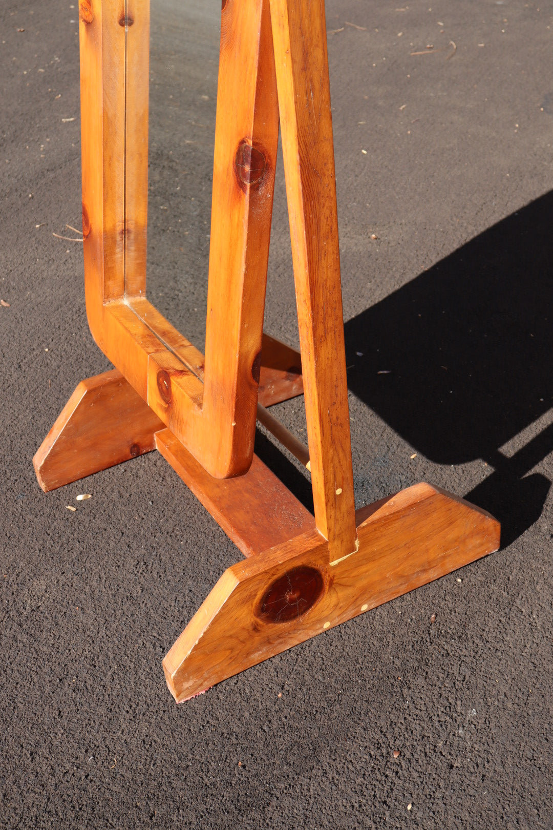 Handmade Pine Floor Mirror