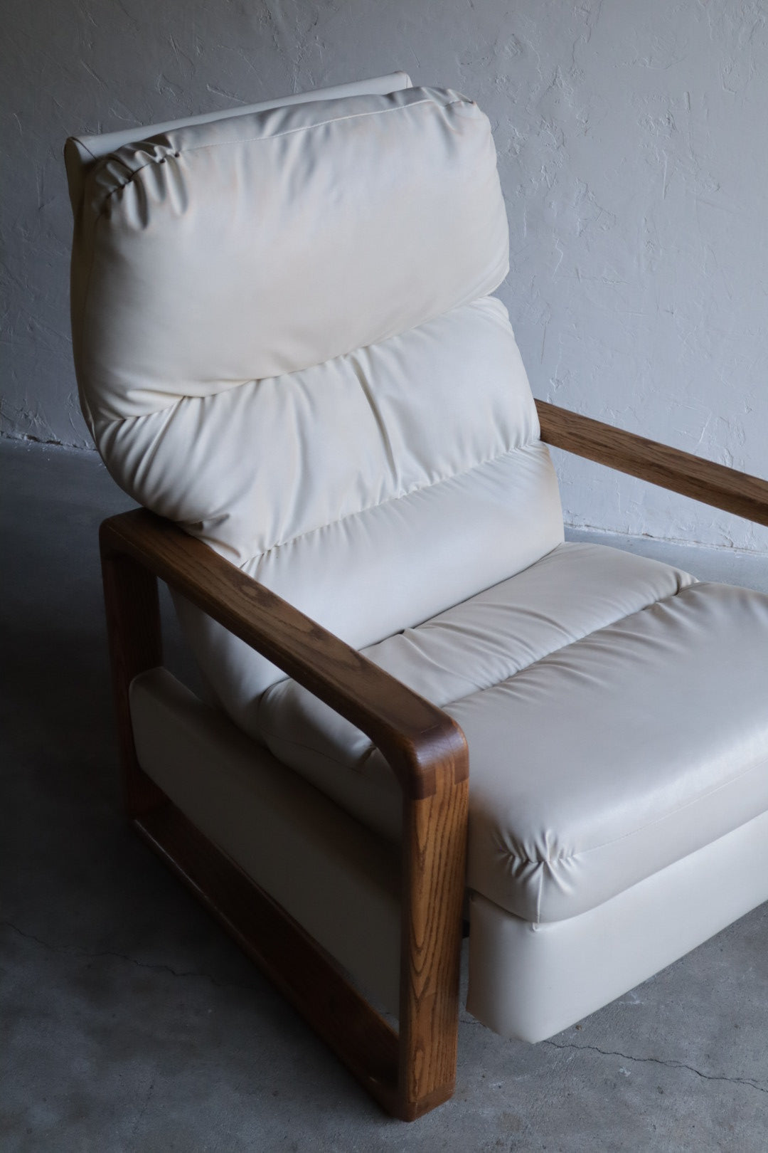 Leather & Oak Recliner