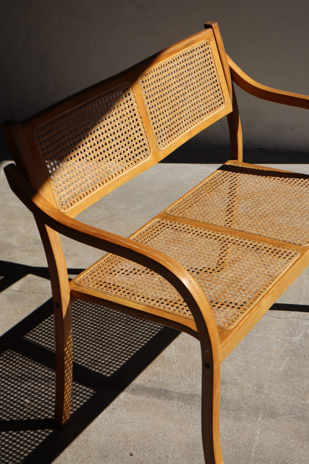 Bentwood and Cane Bench