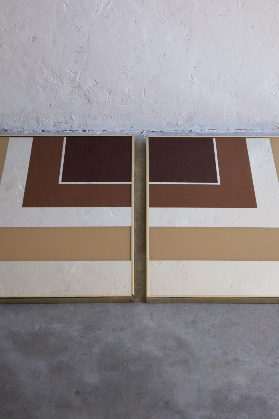 Pair of 1970s Geometric Mirrors