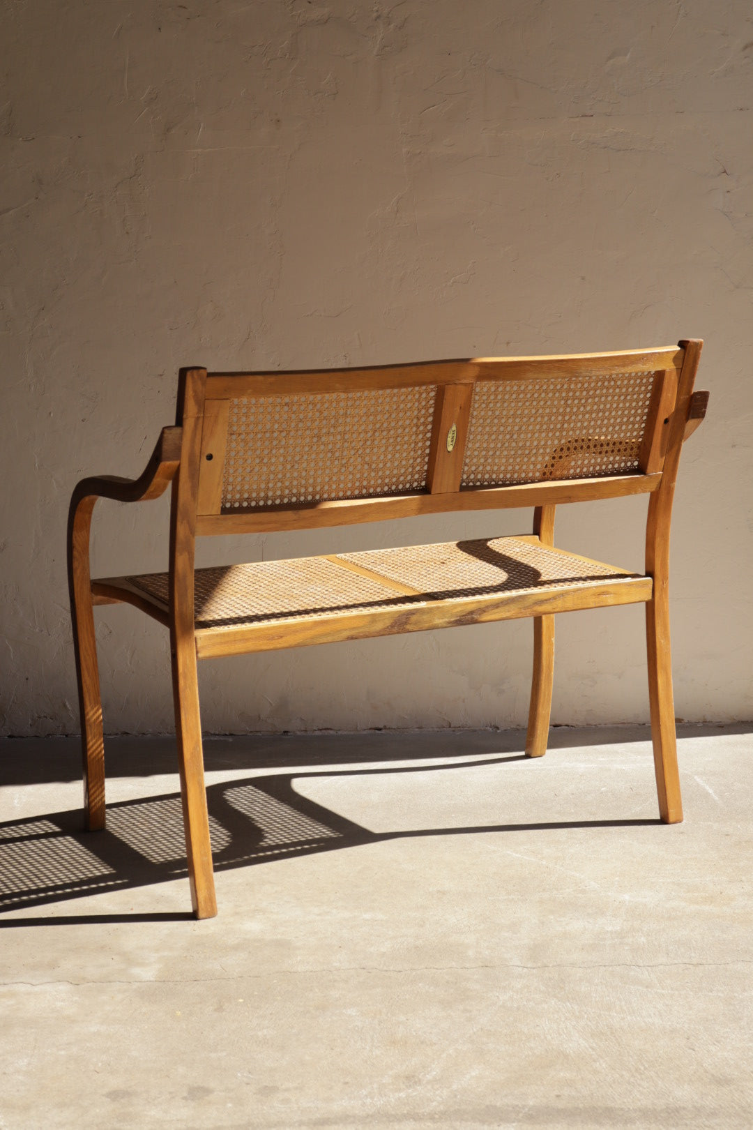 Bentwood and Cane Bench