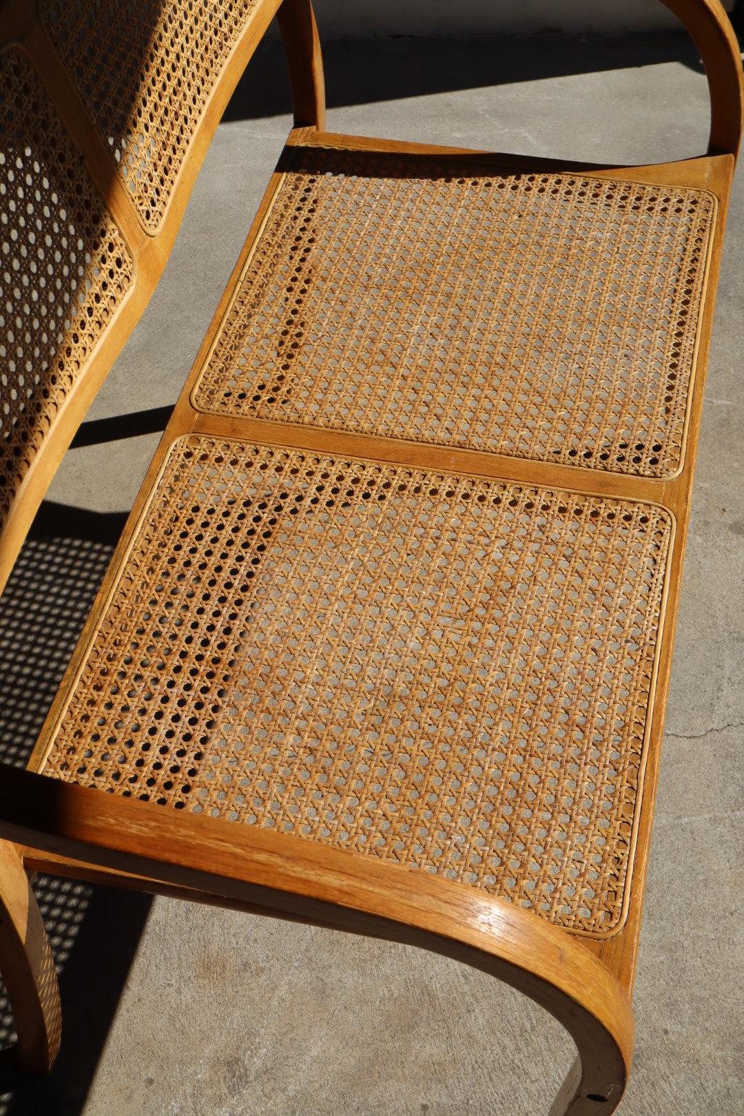 Bentwood and Cane Bench