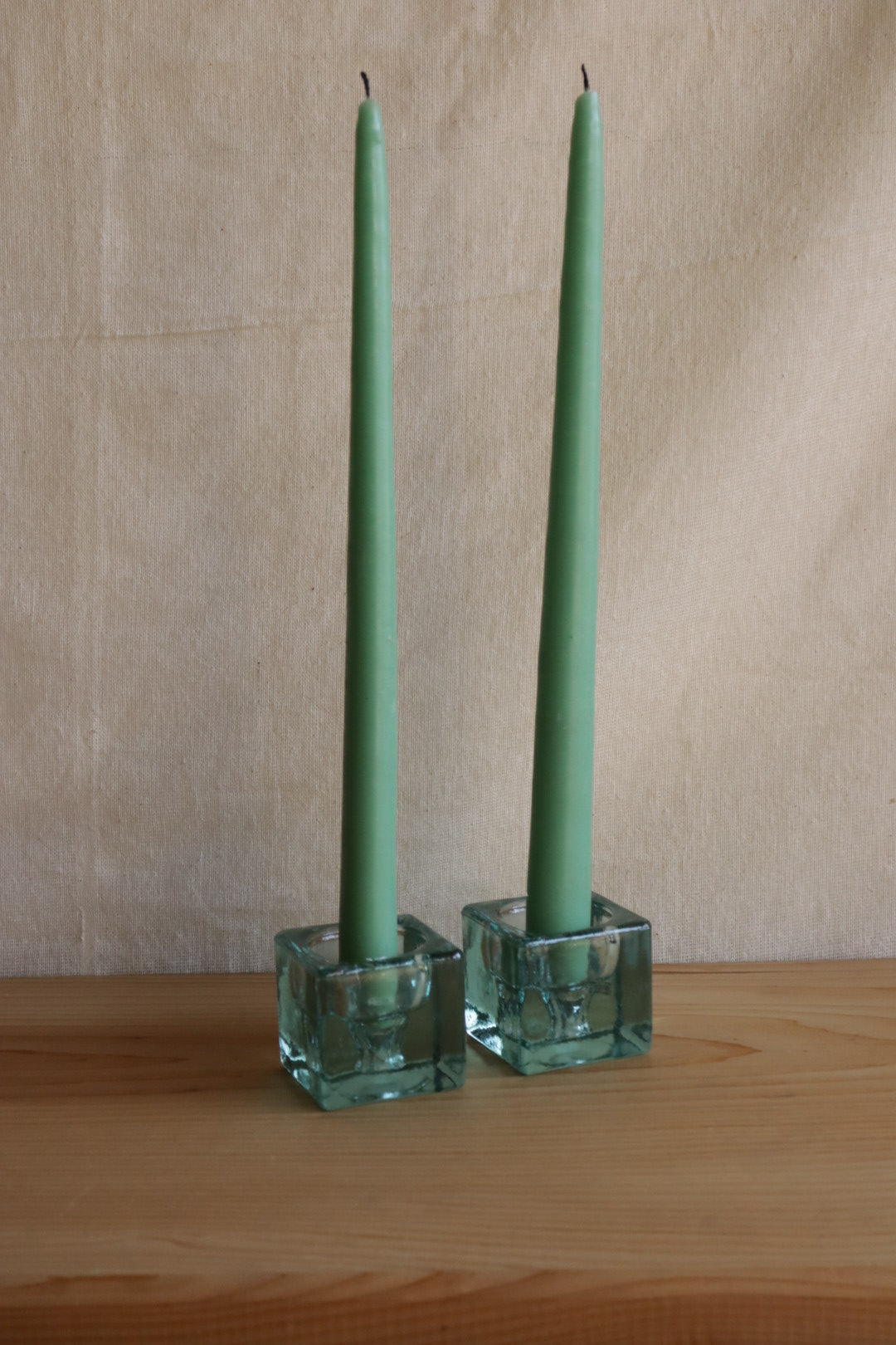 Glass Cube Candle Holders