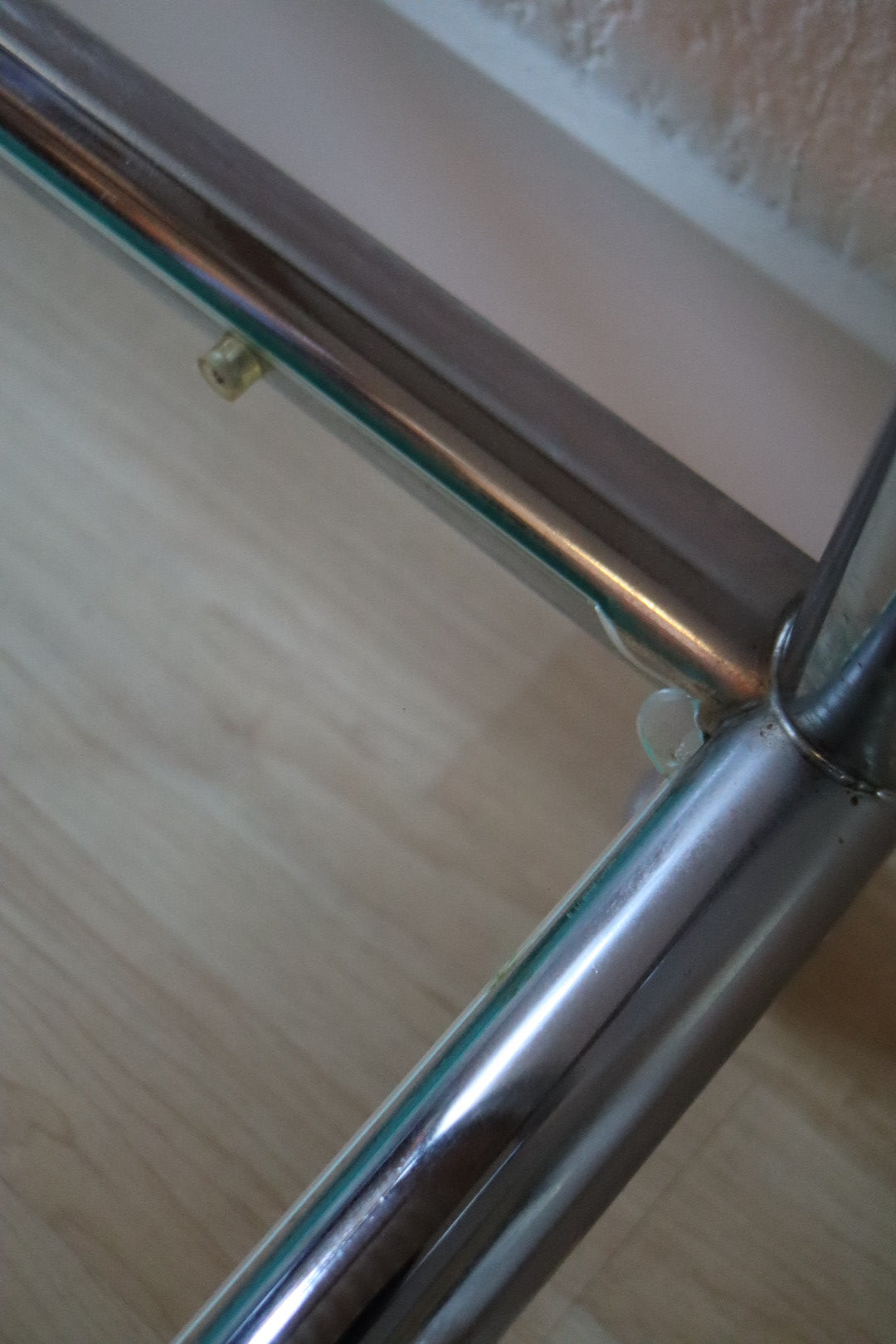1970s Cane and Chrome Console