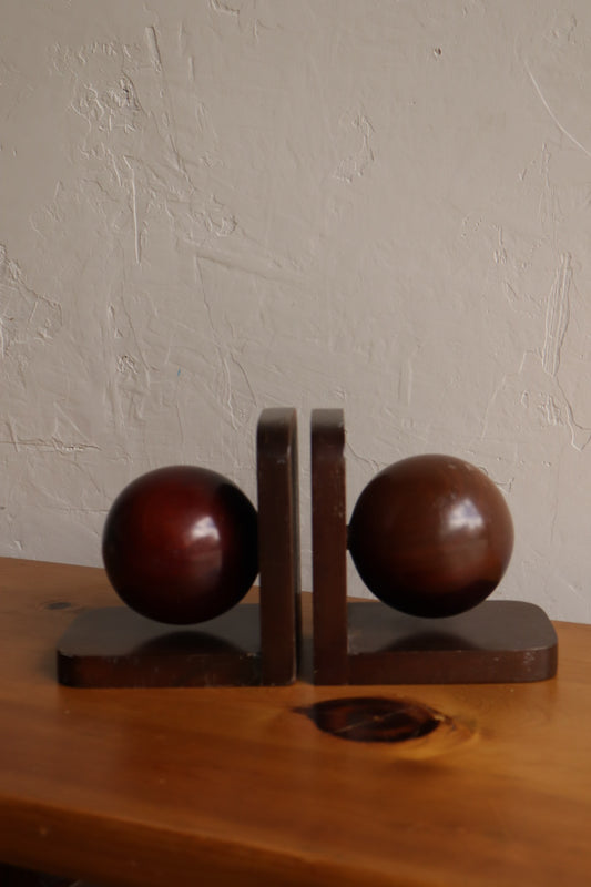 Handcarved Wood Bookends