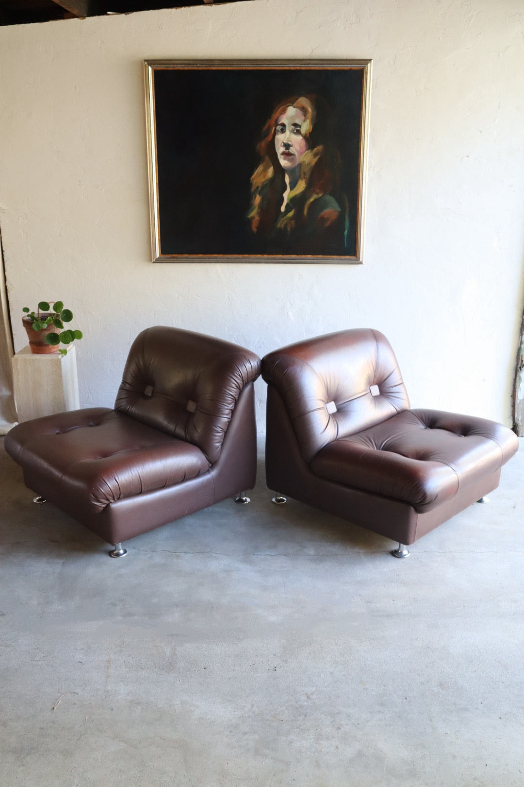1960s Leather Chairs (pair)