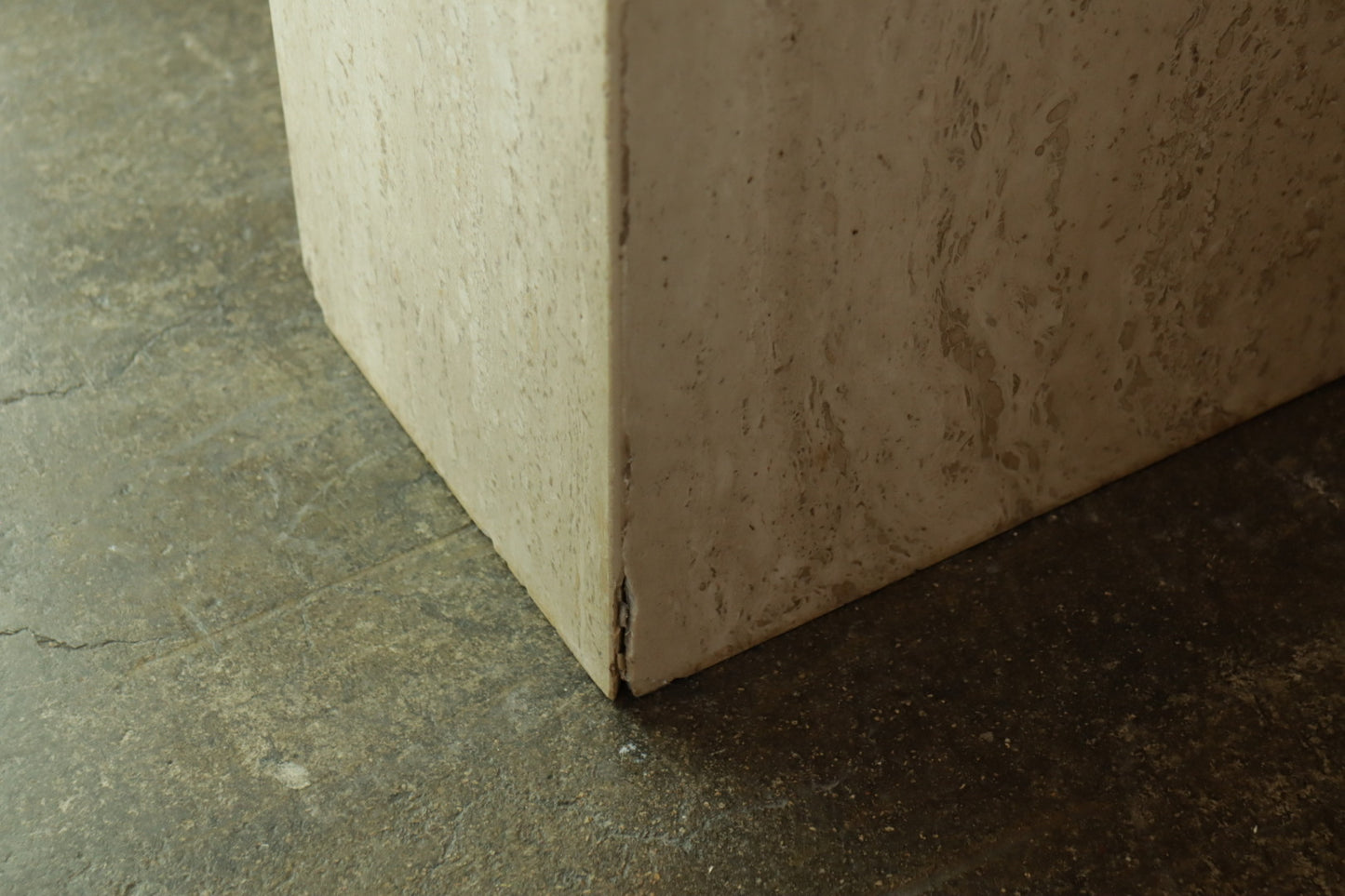 Travertine Console Table