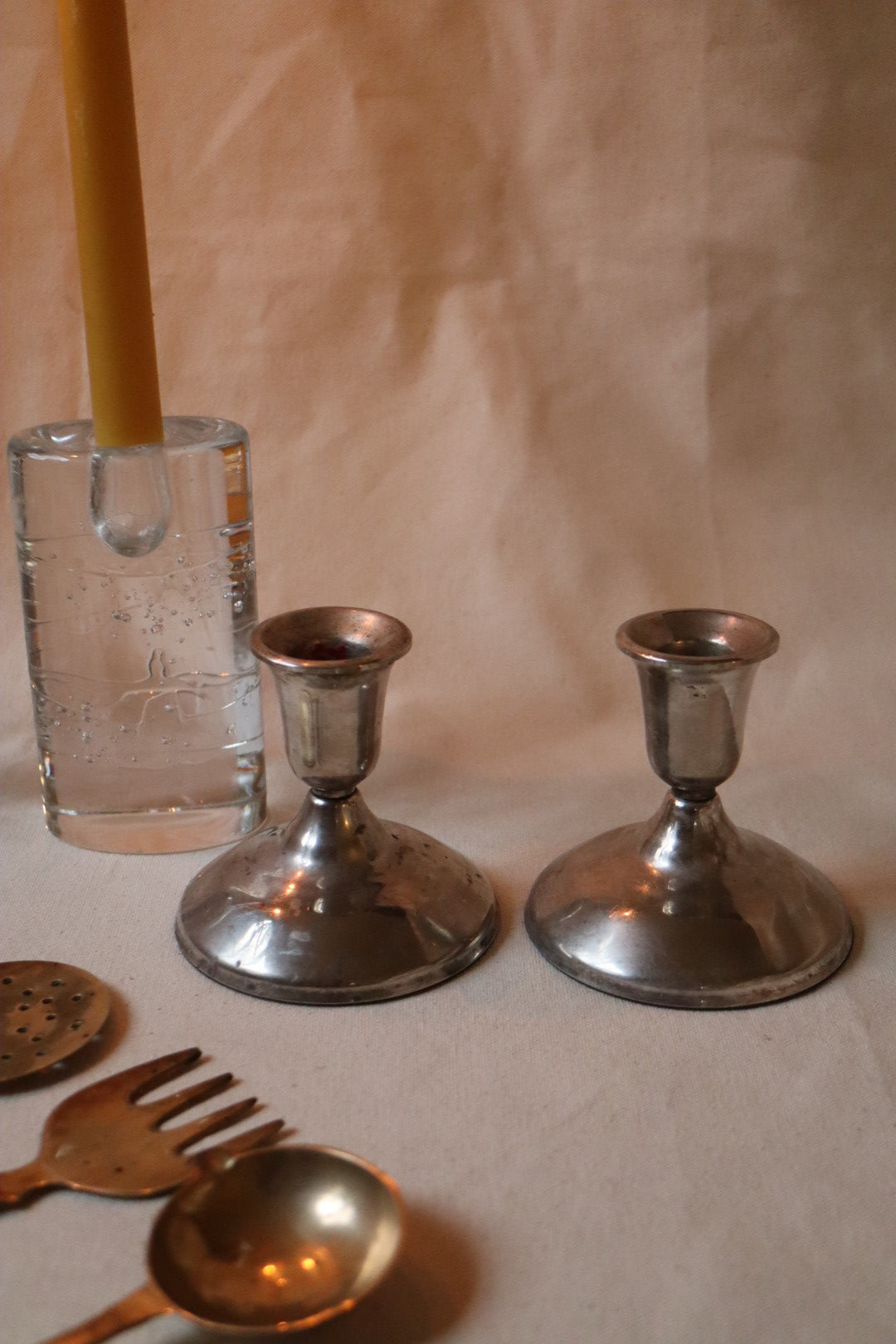 Silver Plated Candle Holders