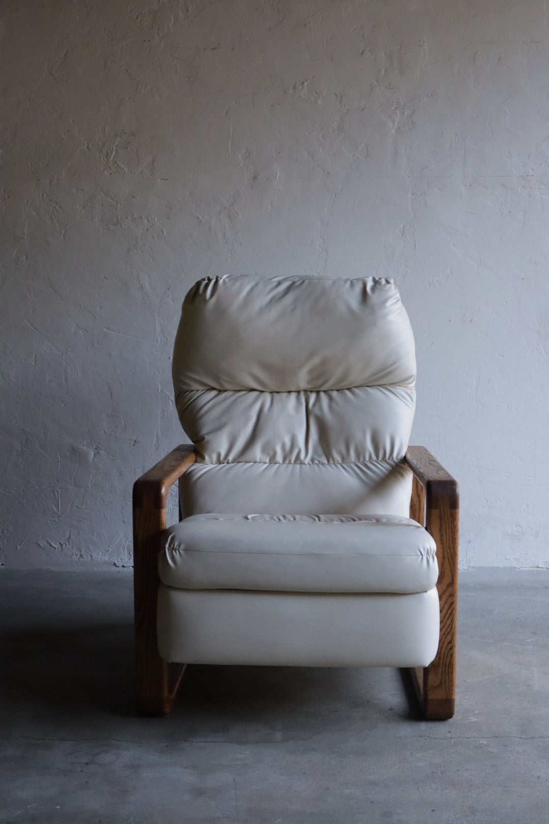 Leather & Oak Recliner