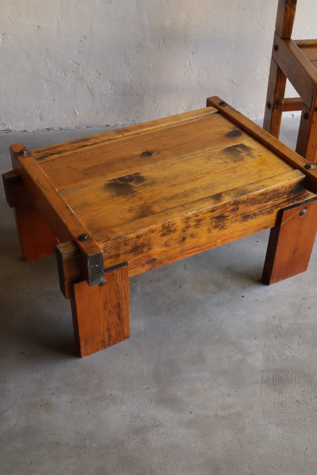 Rustic Pine Chair & Table Set