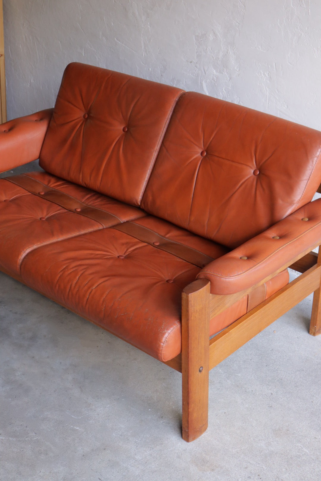 Ekornes Leather Loveseat