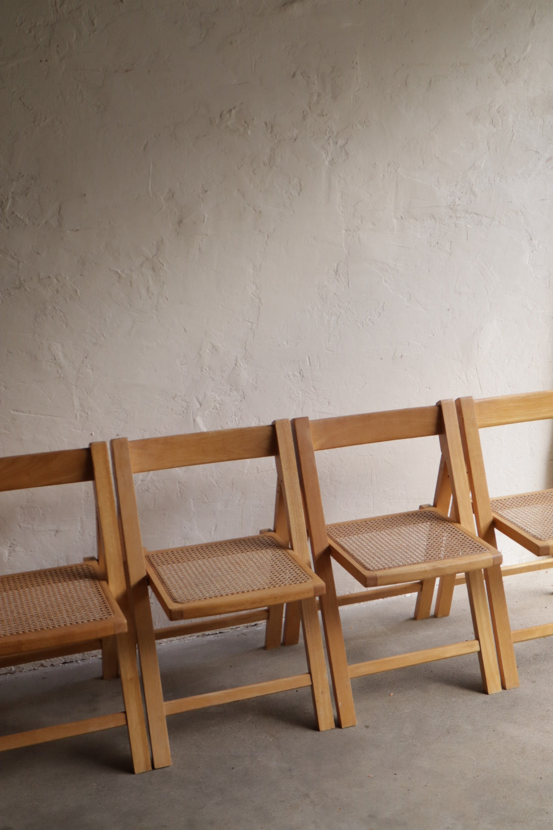 Cane & Wood Folding Chairs