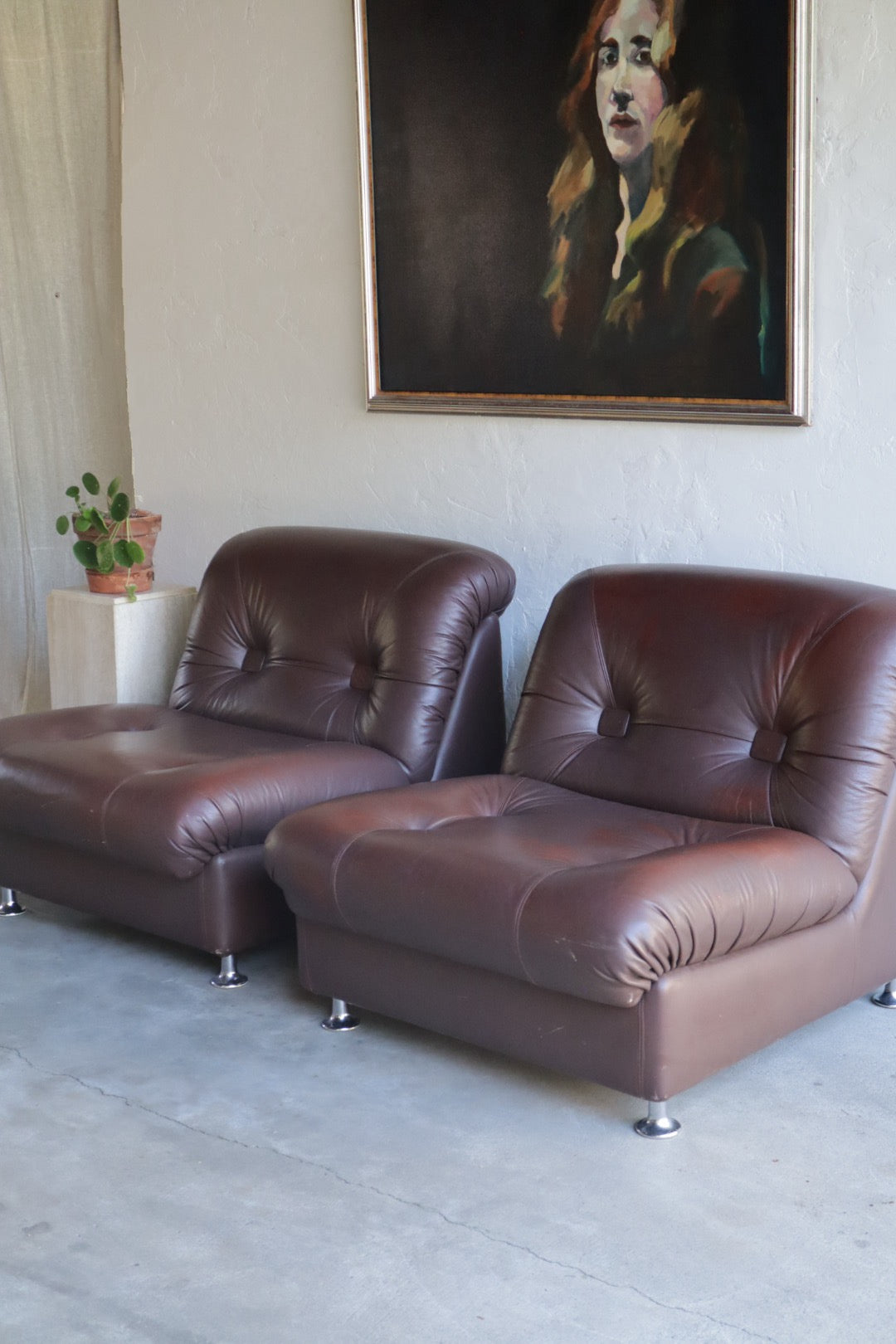 1960s Leather Chairs (pair)