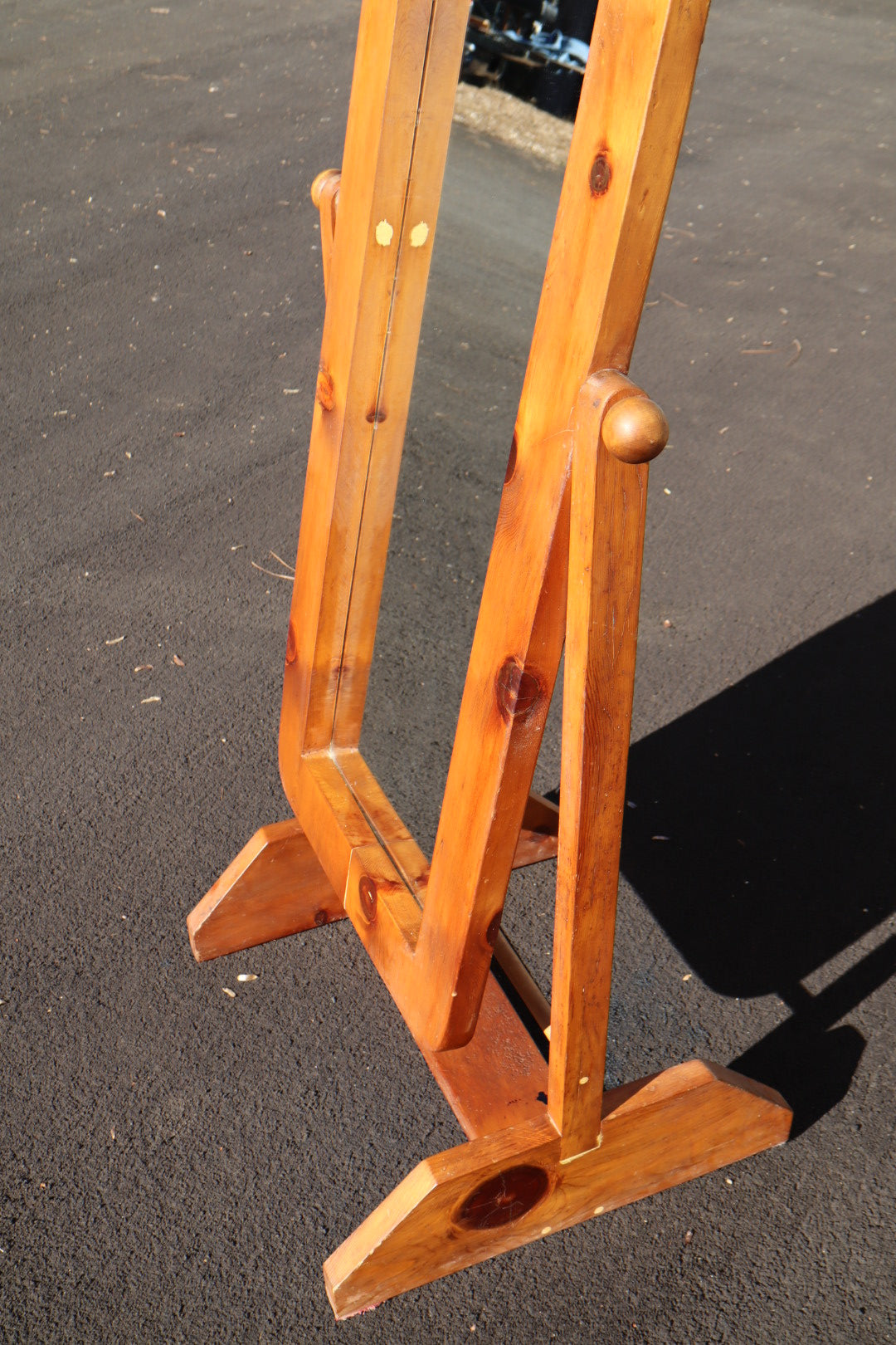 Handmade Pine Floor Mirror