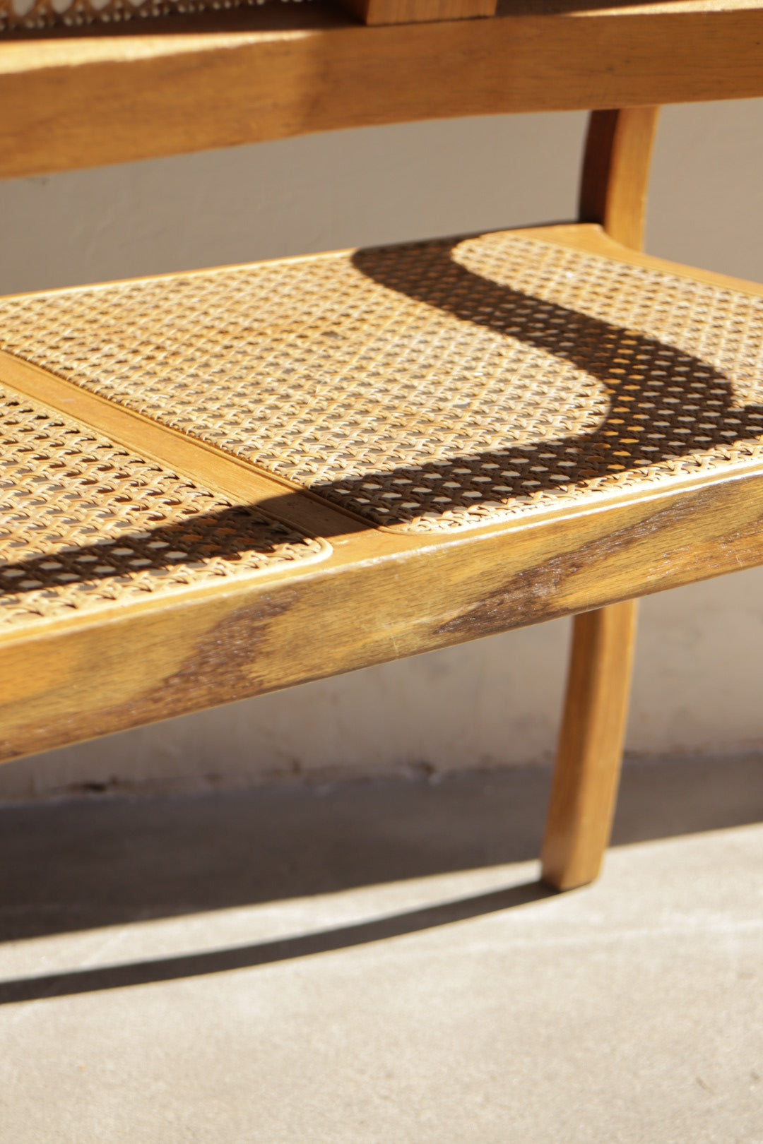 Bentwood and Cane Bench