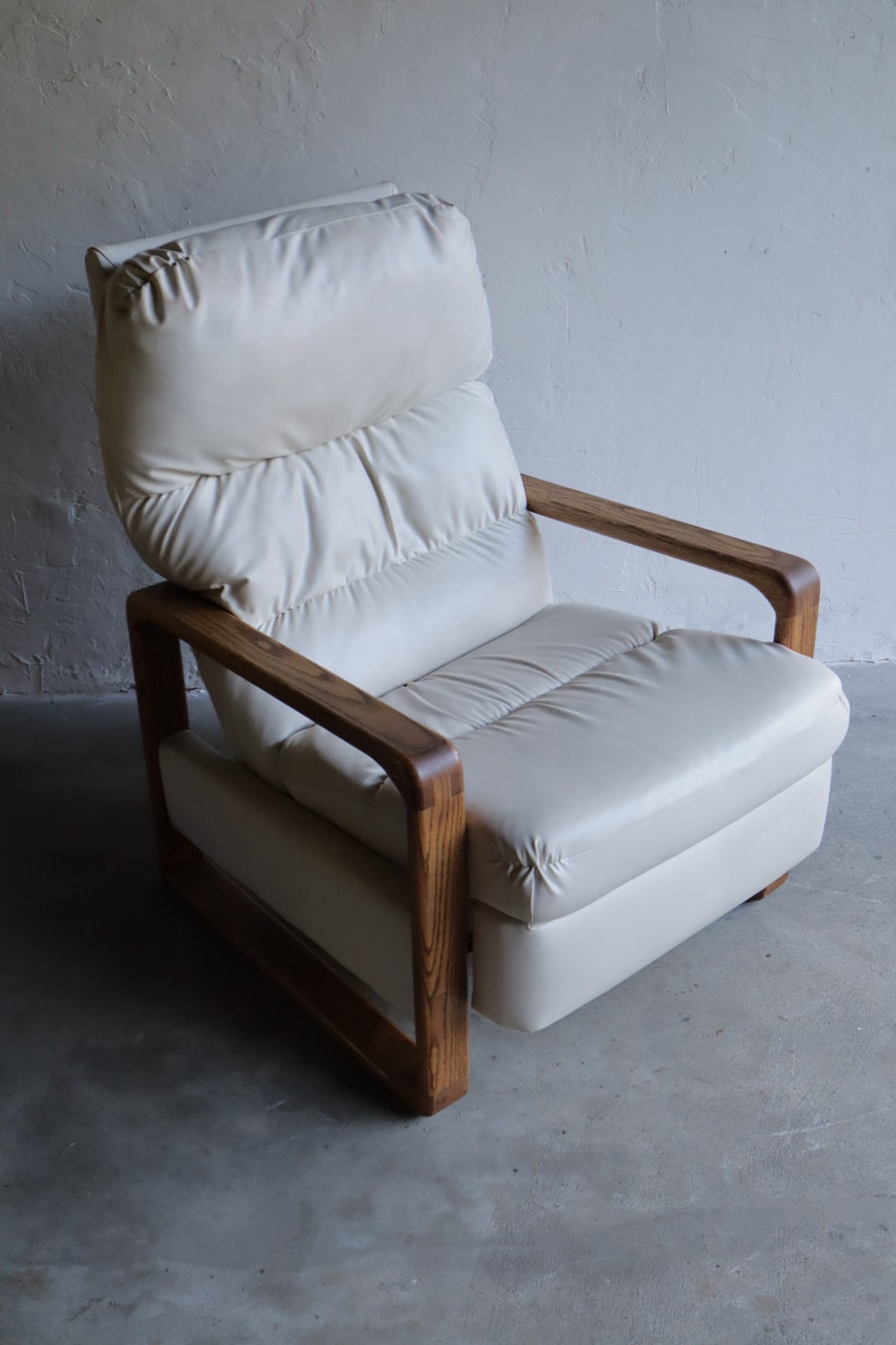 Leather & Oak Recliner