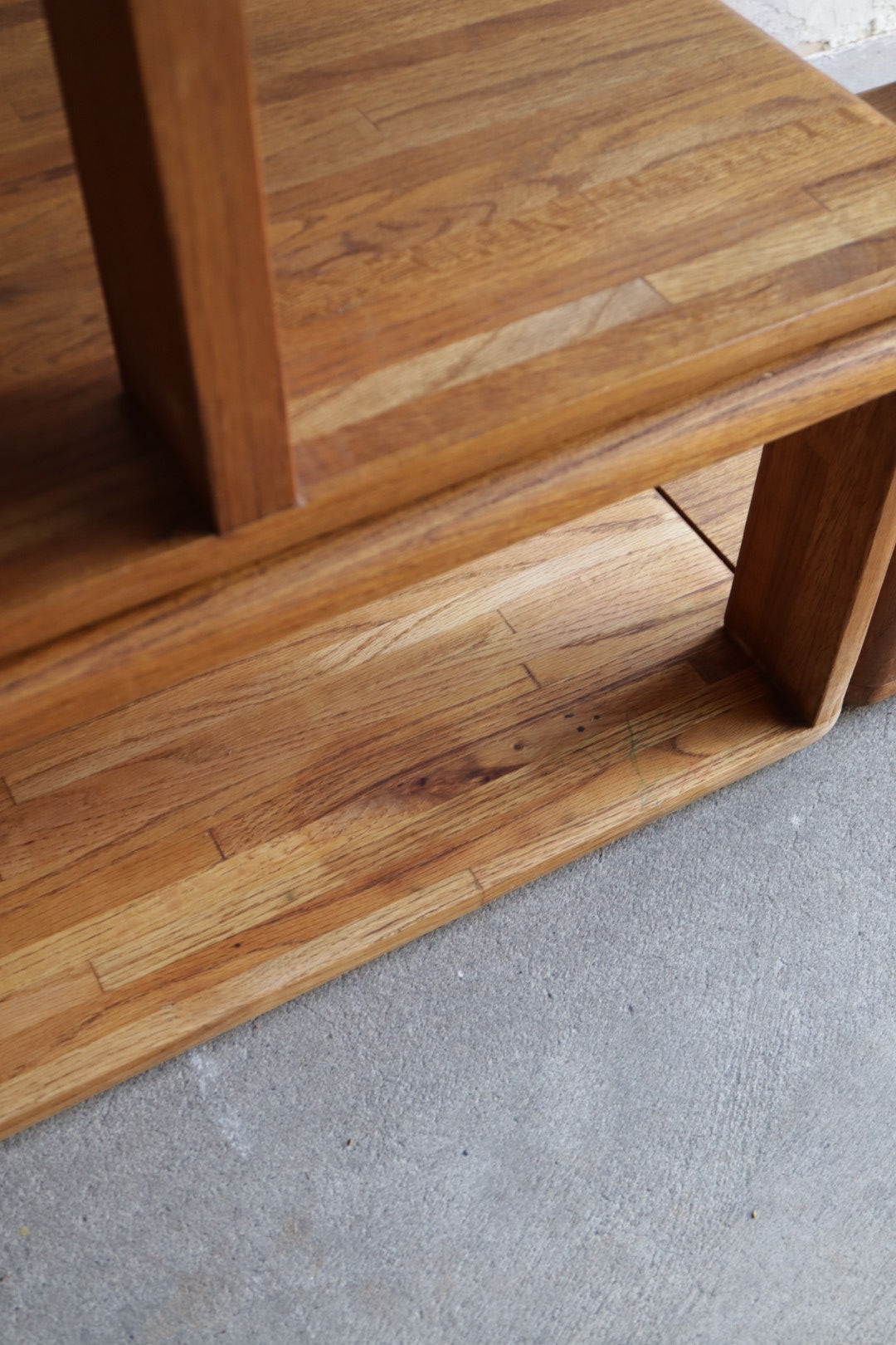 1970s 2 Piece Oak Console