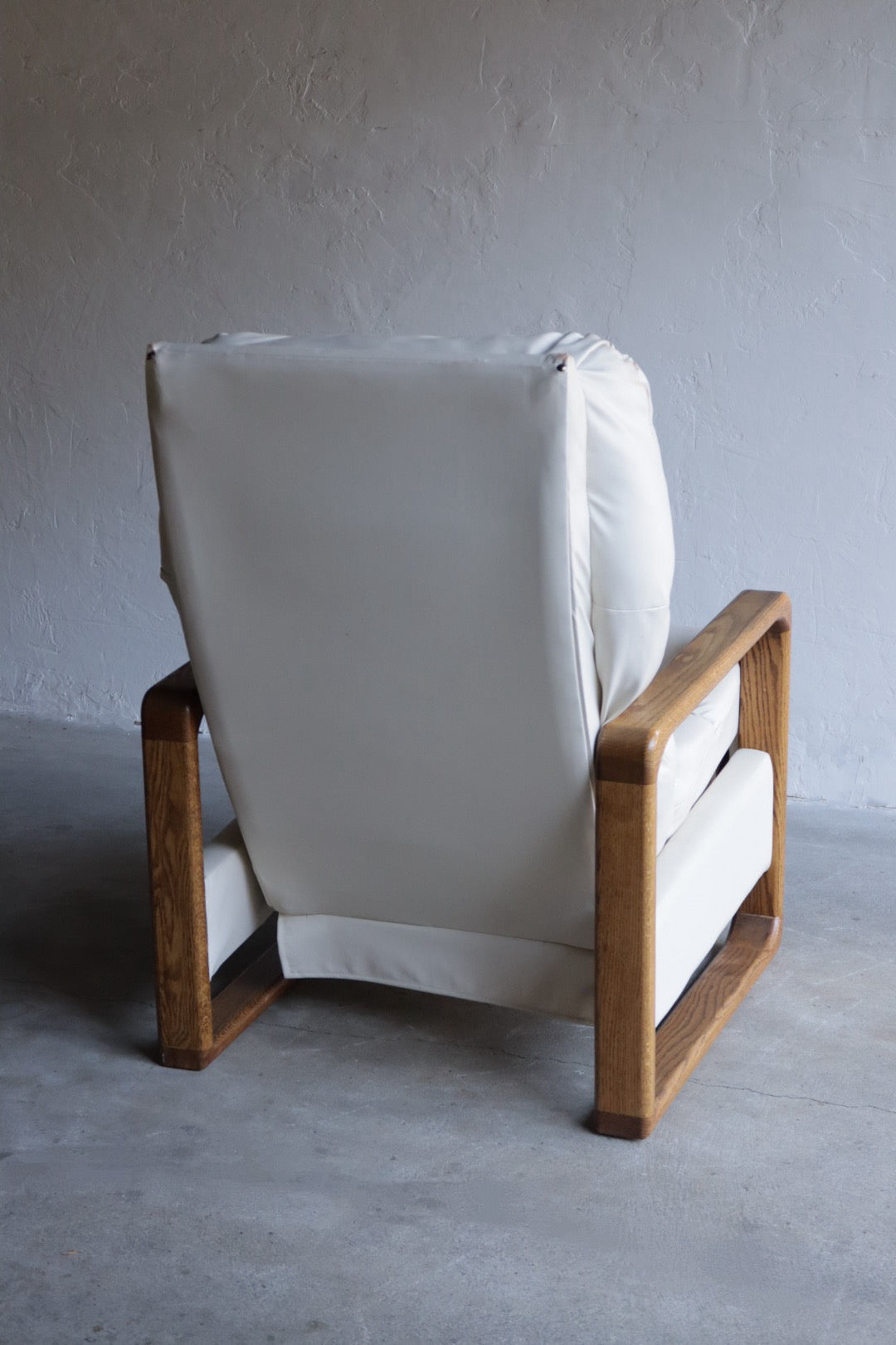Leather & Oak Recliner