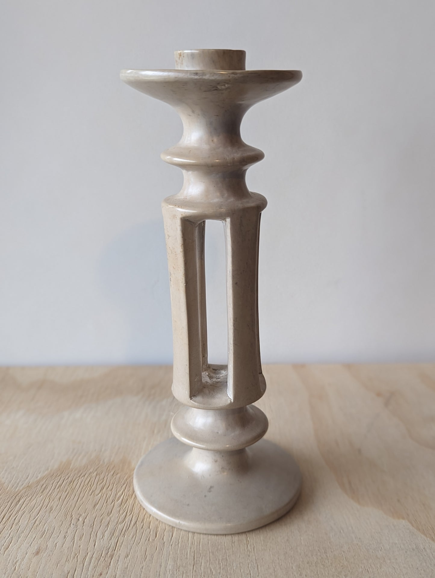 Pair of Soapstone Candleholders