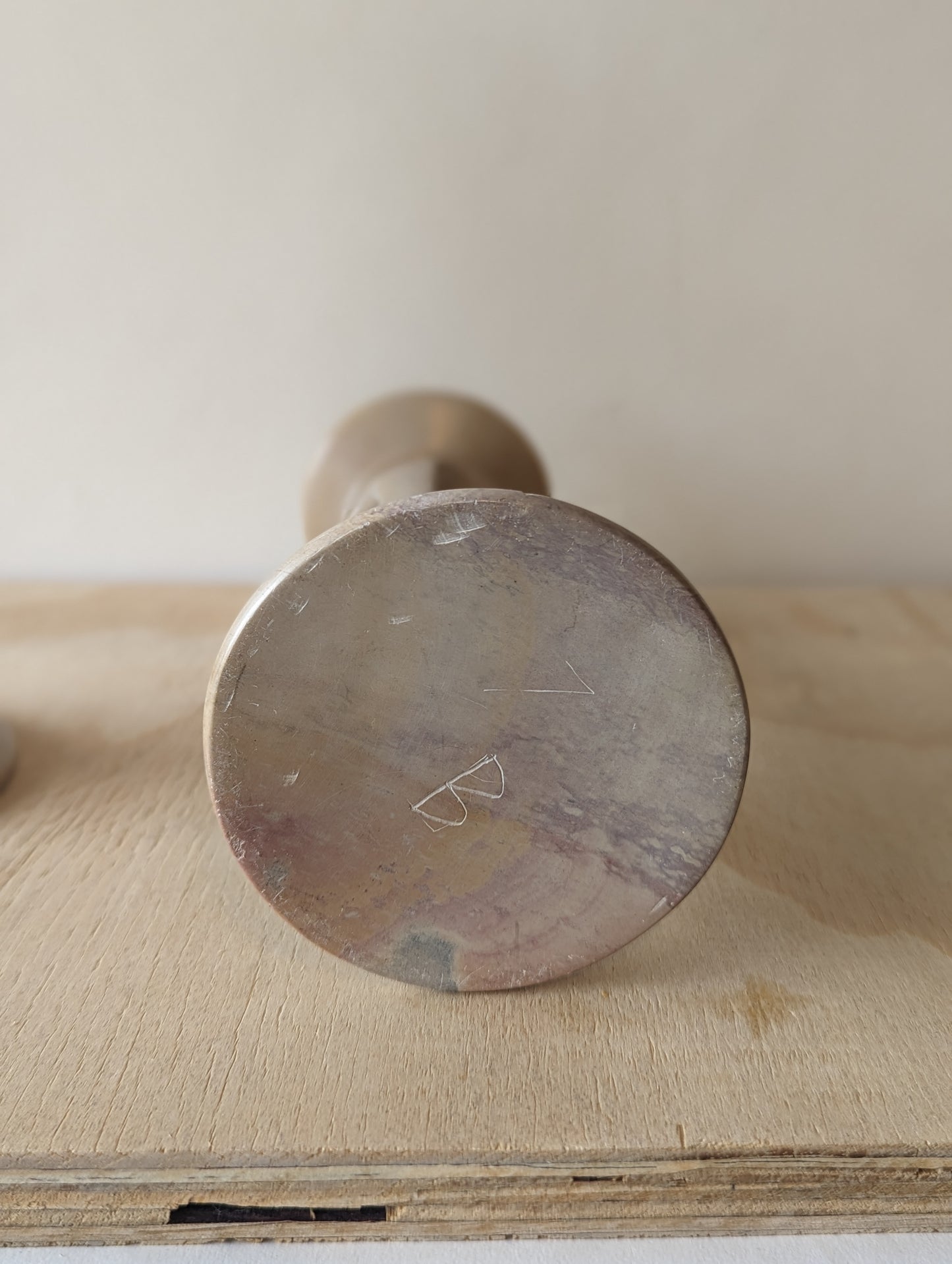 Pair of Soapstone Candleholders