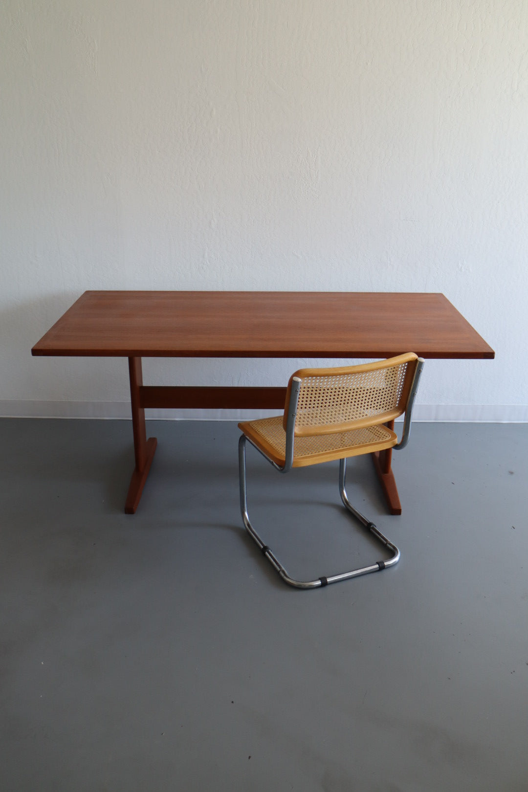 Danish Teak Trestle Dining Table